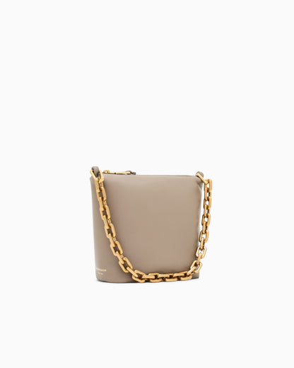 Emporio Armani Leather small hobo bag with chain