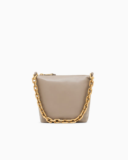 Emporio Armani Leather small hobo bag with chain