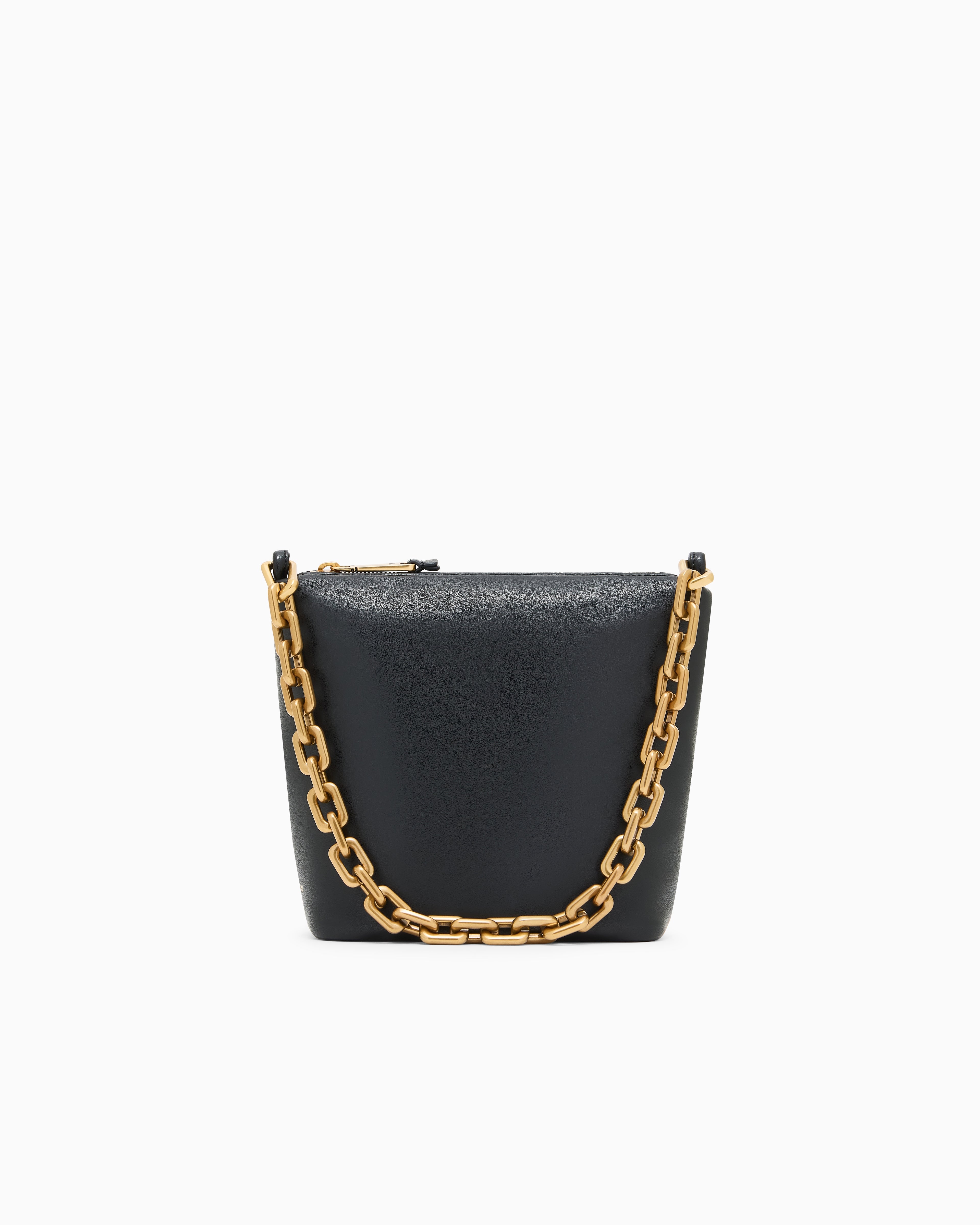 Emporio Armani Leather small hobo bag with chain