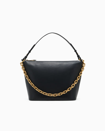 Emporio Armani Medium leather hobo bag with chain