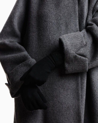 Emporio Armani Wool knit gloves with EA signature logo embroidery