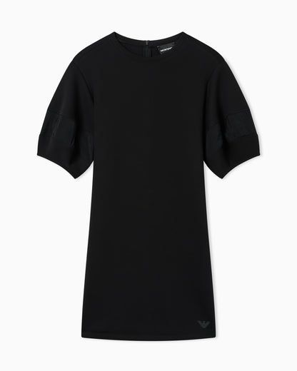 Emporio Armani Stretch double jersey dress with rayon insert