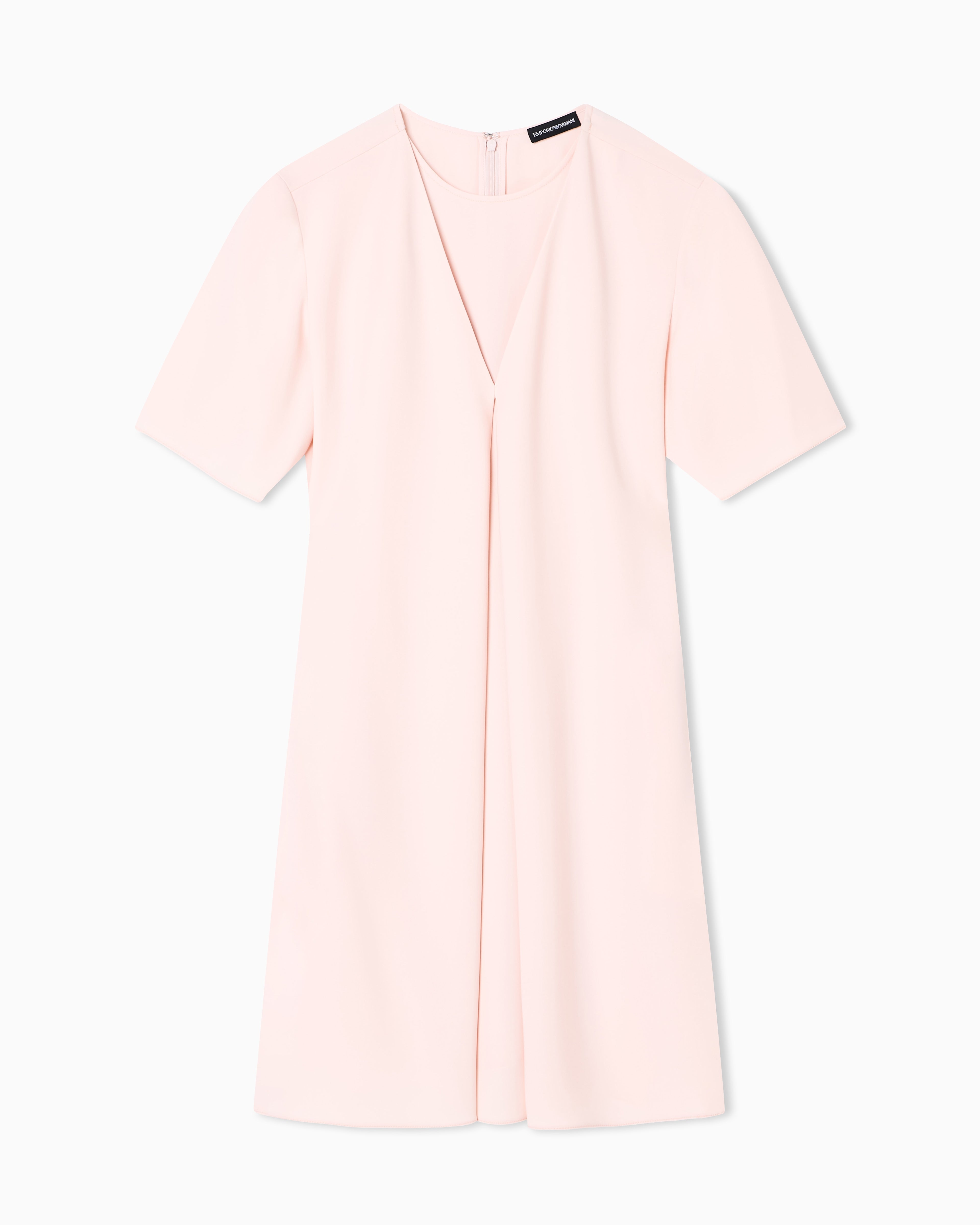 Emporio Armani Technical cady dress with front box pleat