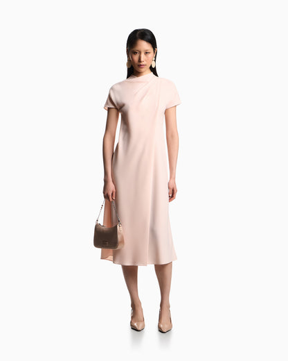 Emporio Armani Technical cady dress with front panel