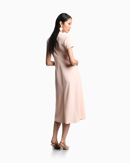 Emporio Armani Technical cady dress with front panel