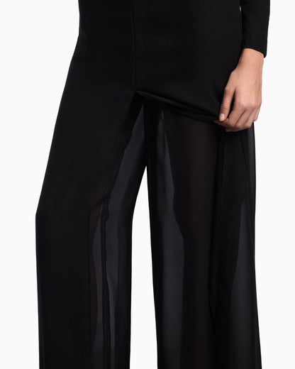 Emporio Armani Technical georgette culottes