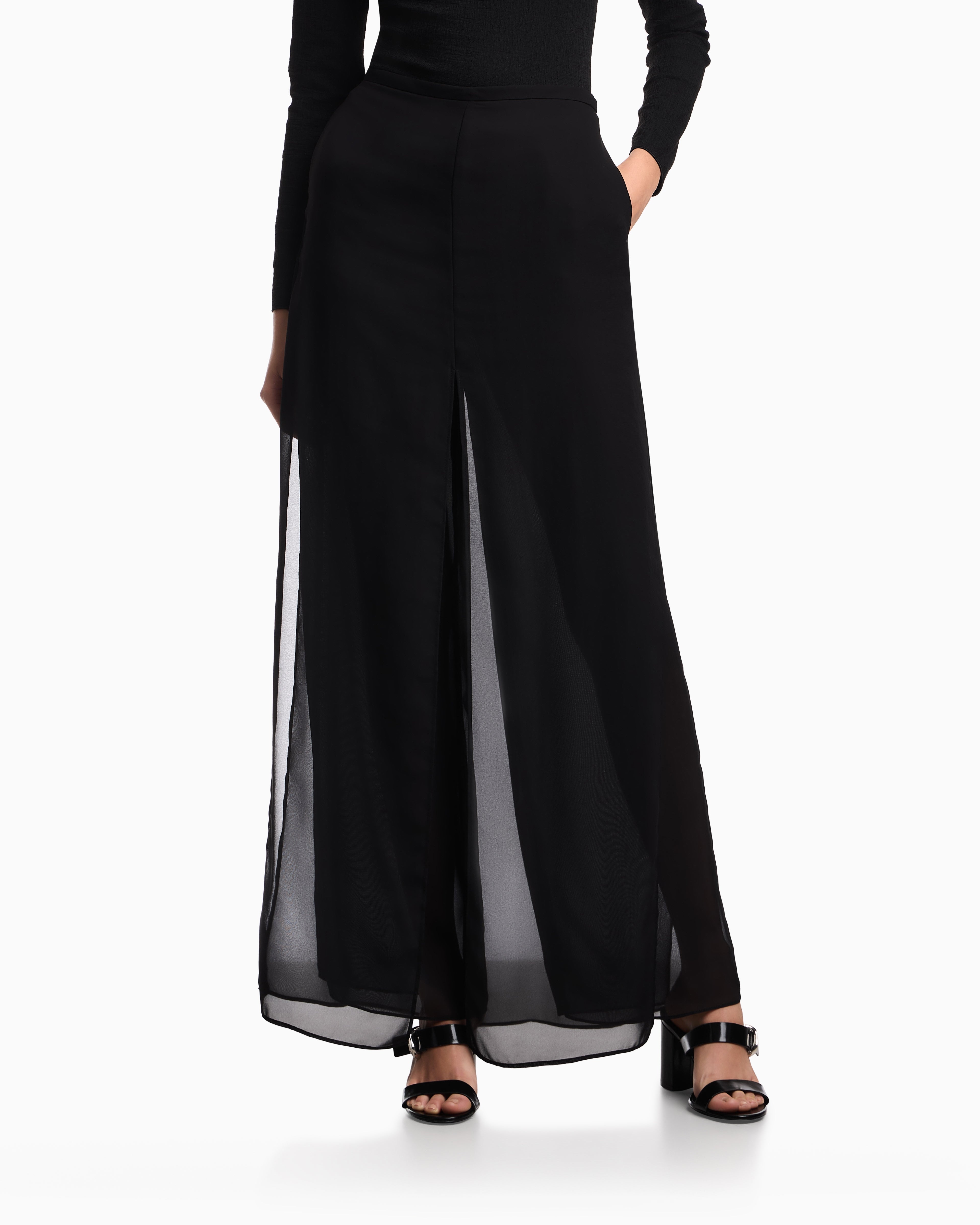 Emporio Armani Technical georgette culottes