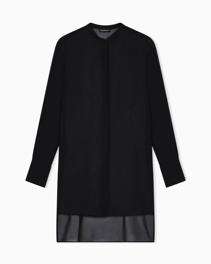 Emporio Armani Technical georgette oversized shirt