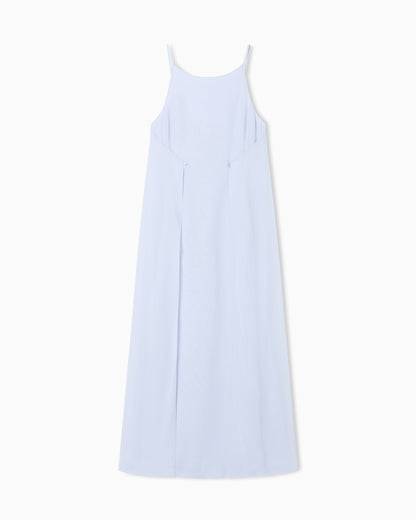Emporio Armani Long, technical georgette dress