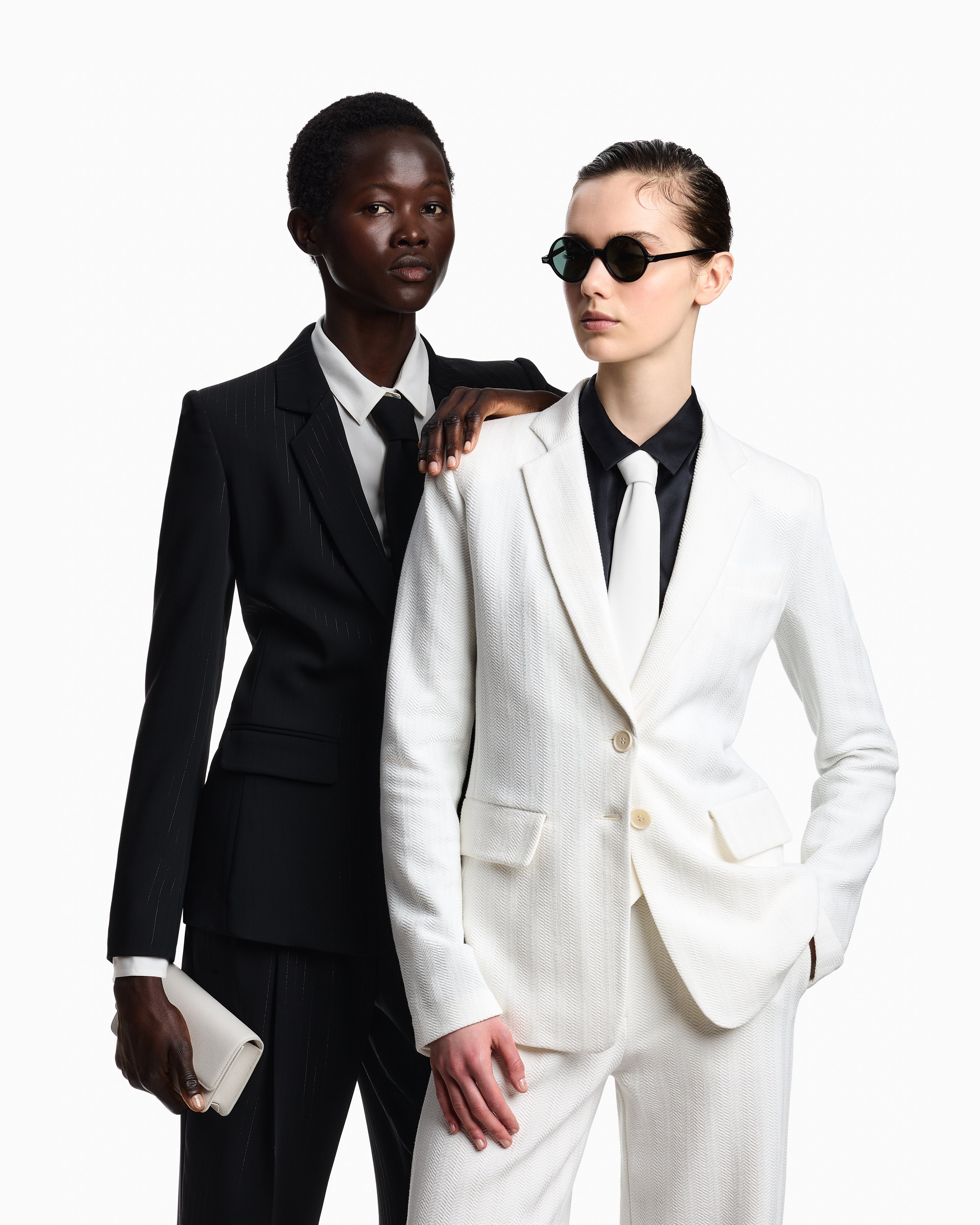 Emporio Armani Single-breasted jacket with a lurex pinstriped motif