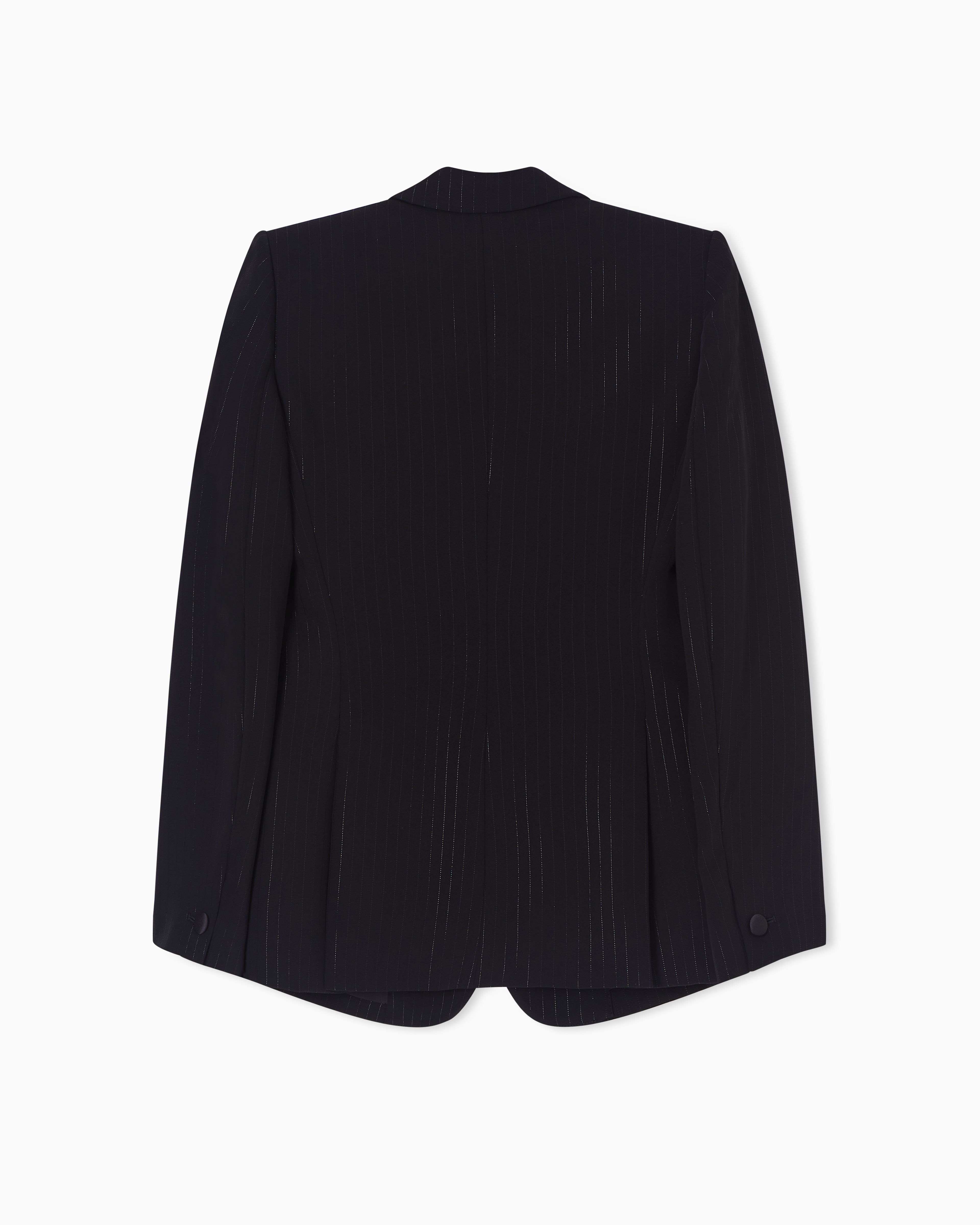 Emporio Armani Single-breasted jacket with a lurex pinstriped motif