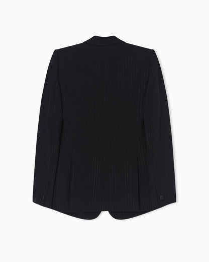 Emporio Armani Single-breasted jacket with a lurex pinstriped motif