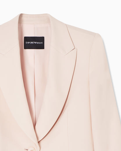 Emporio Armani Single-breasted jacket in technical gabardine