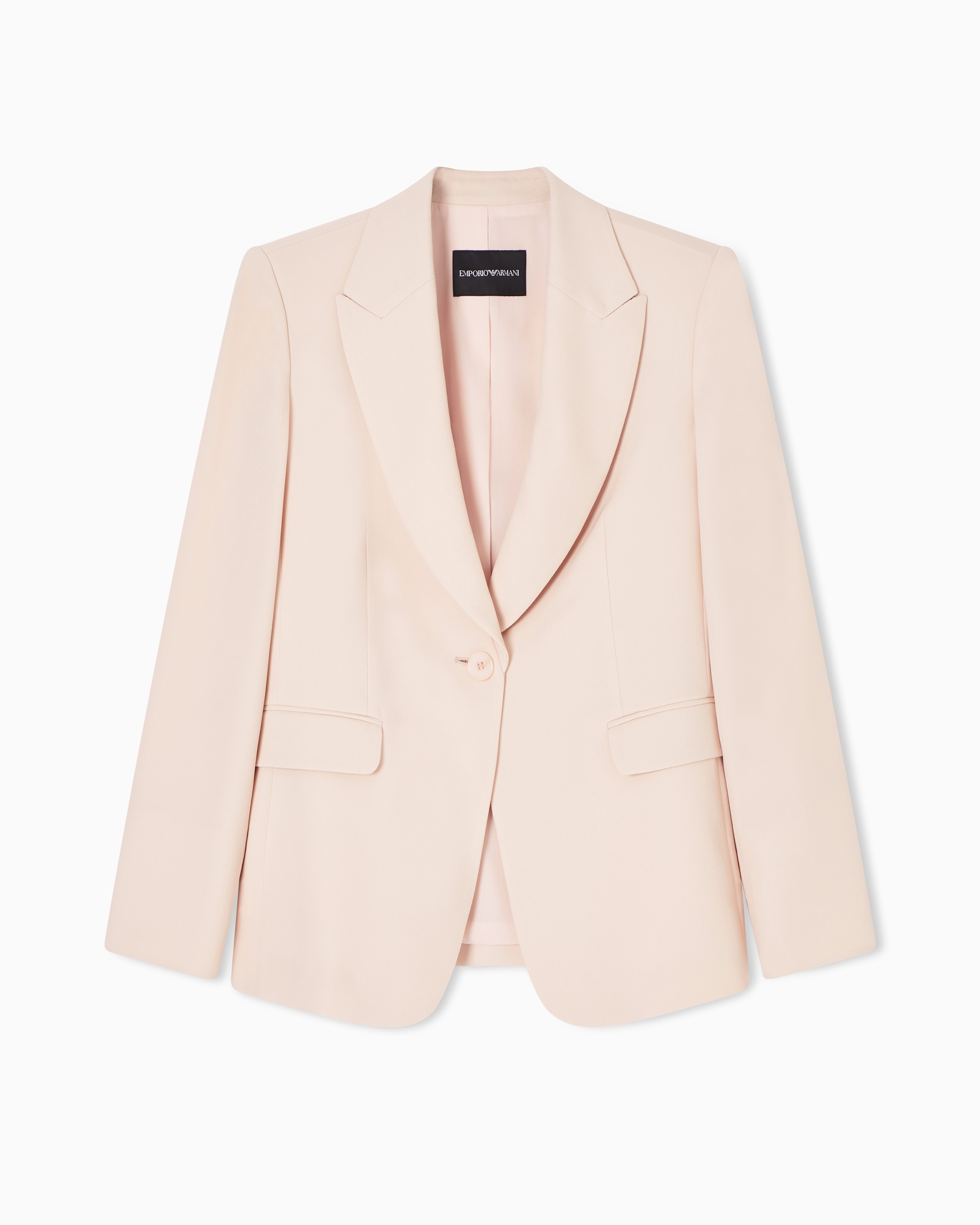 Emporio Armani Single-breasted jacket in technical gabardine