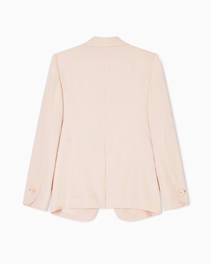 Emporio Armani Single-breasted jacket in technical gabardine