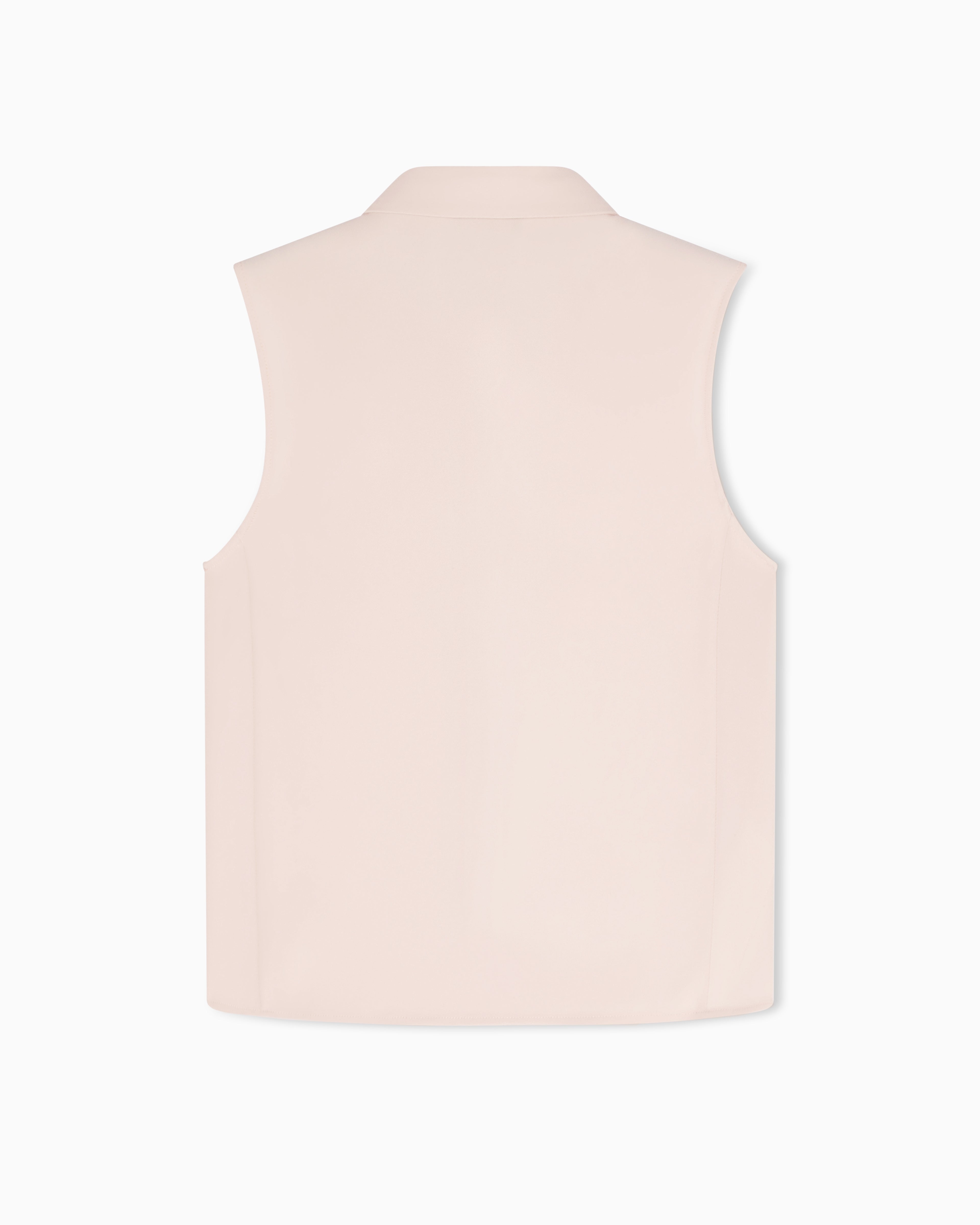 Emporio Armani Sleeveless shirt in technical gabardine