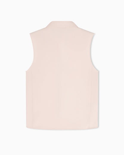 Emporio Armani Sleeveless shirt in technical gabardine