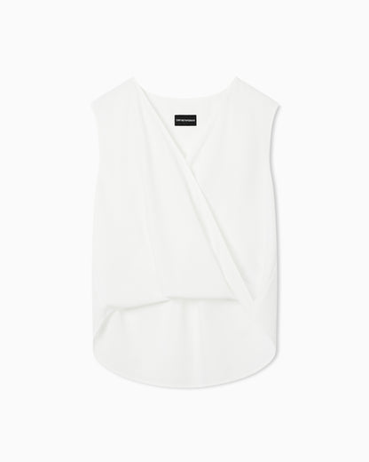 Emporio Armani V-neck crossed top in cady