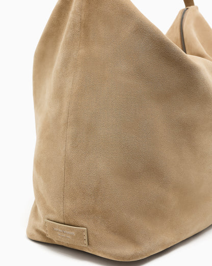 Emporio Armani Icon suede oversized hobo shoulder bag