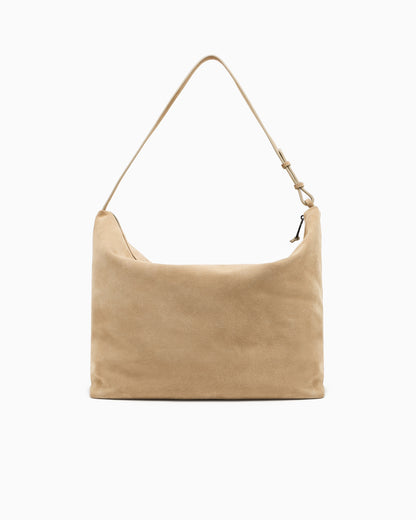 Emporio Armani Icon suede oversized hobo shoulder bag