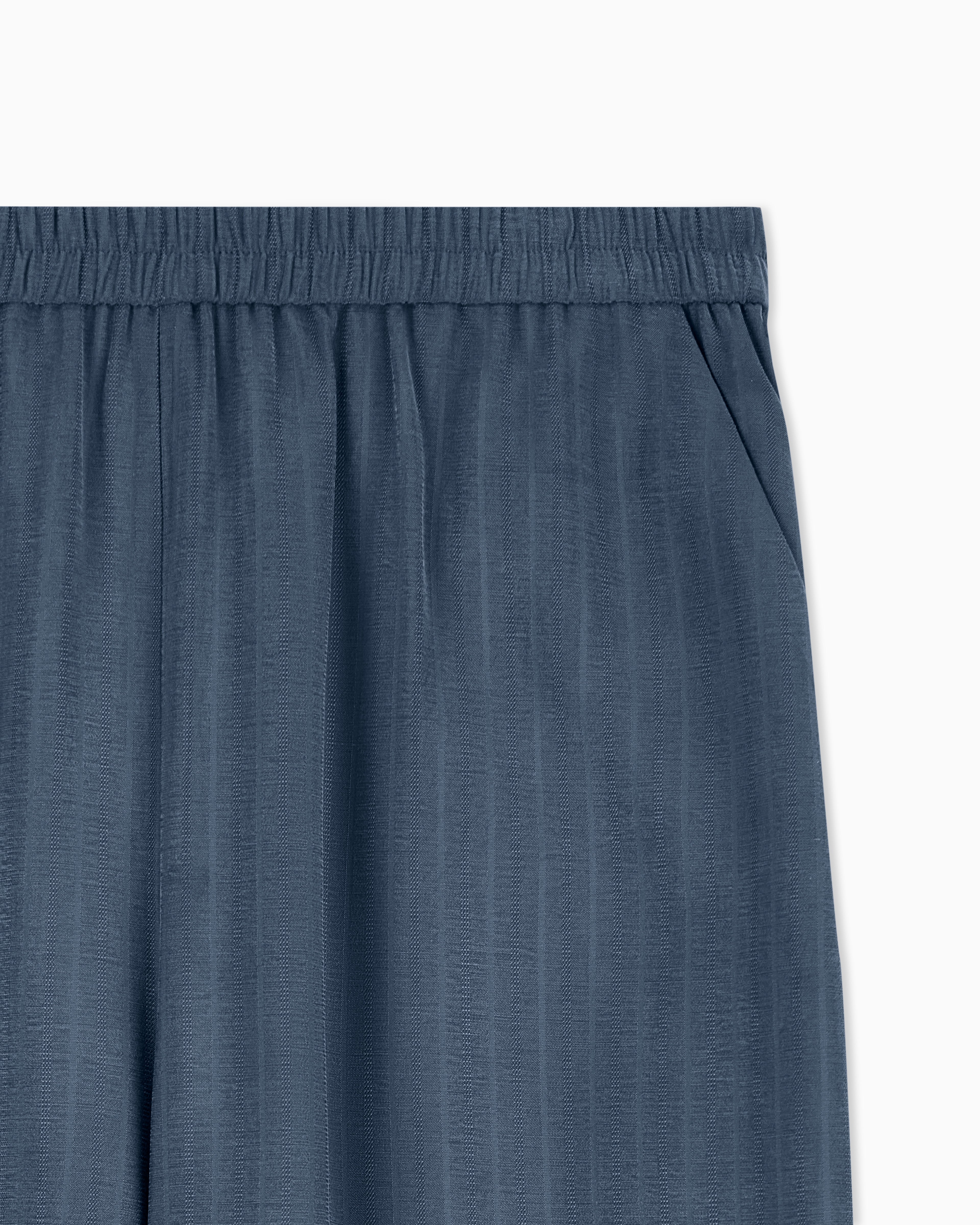 Emporio Armani Pinstriped flowing fabric trousers