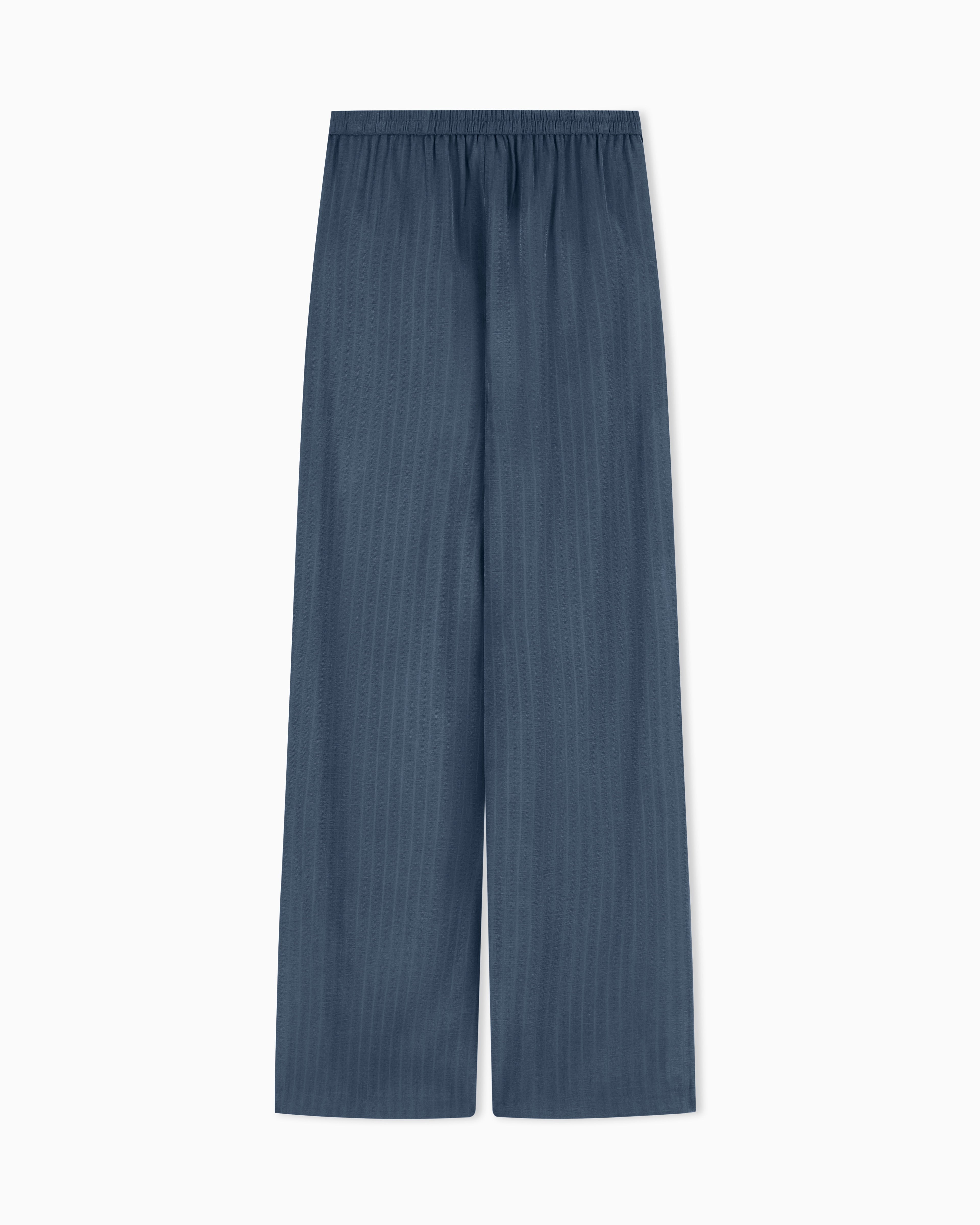 Emporio Armani Pinstriped flowing fabric trousers