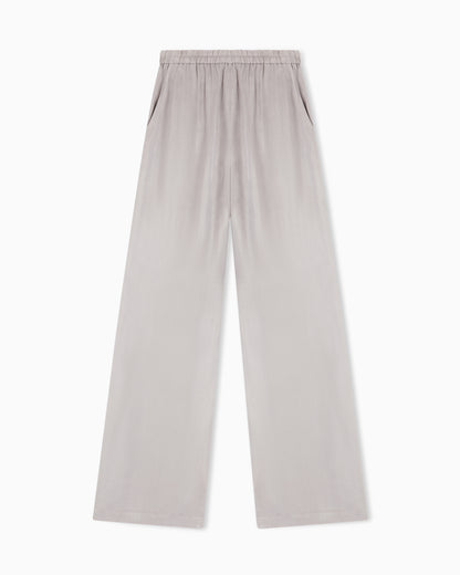 Emporio Armani Elasticated-waist trousers in flowing washed Lyocell