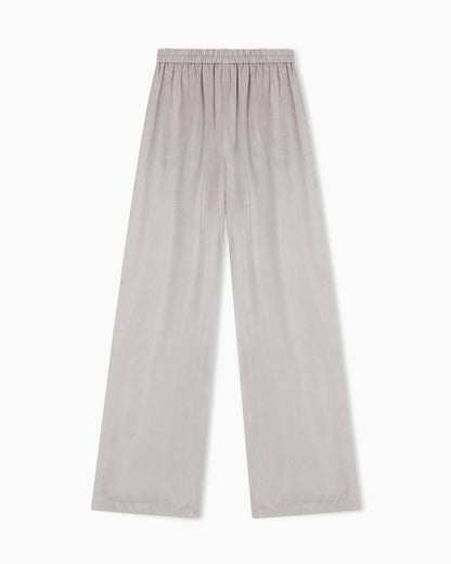 Emporio Armani Elasticated-waist trousers in flowing washed Lyocell