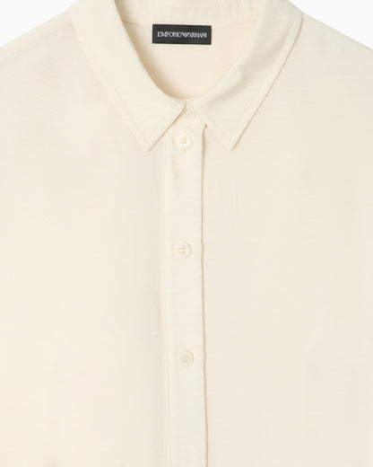 Emporio Armani Two-piece-effect technical rayon dress