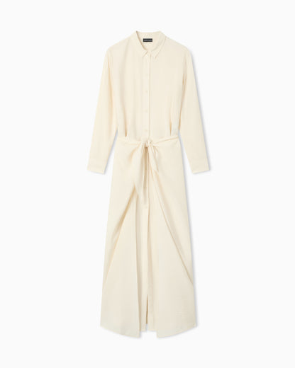 Emporio Armani Two-piece-effect technical rayon dress