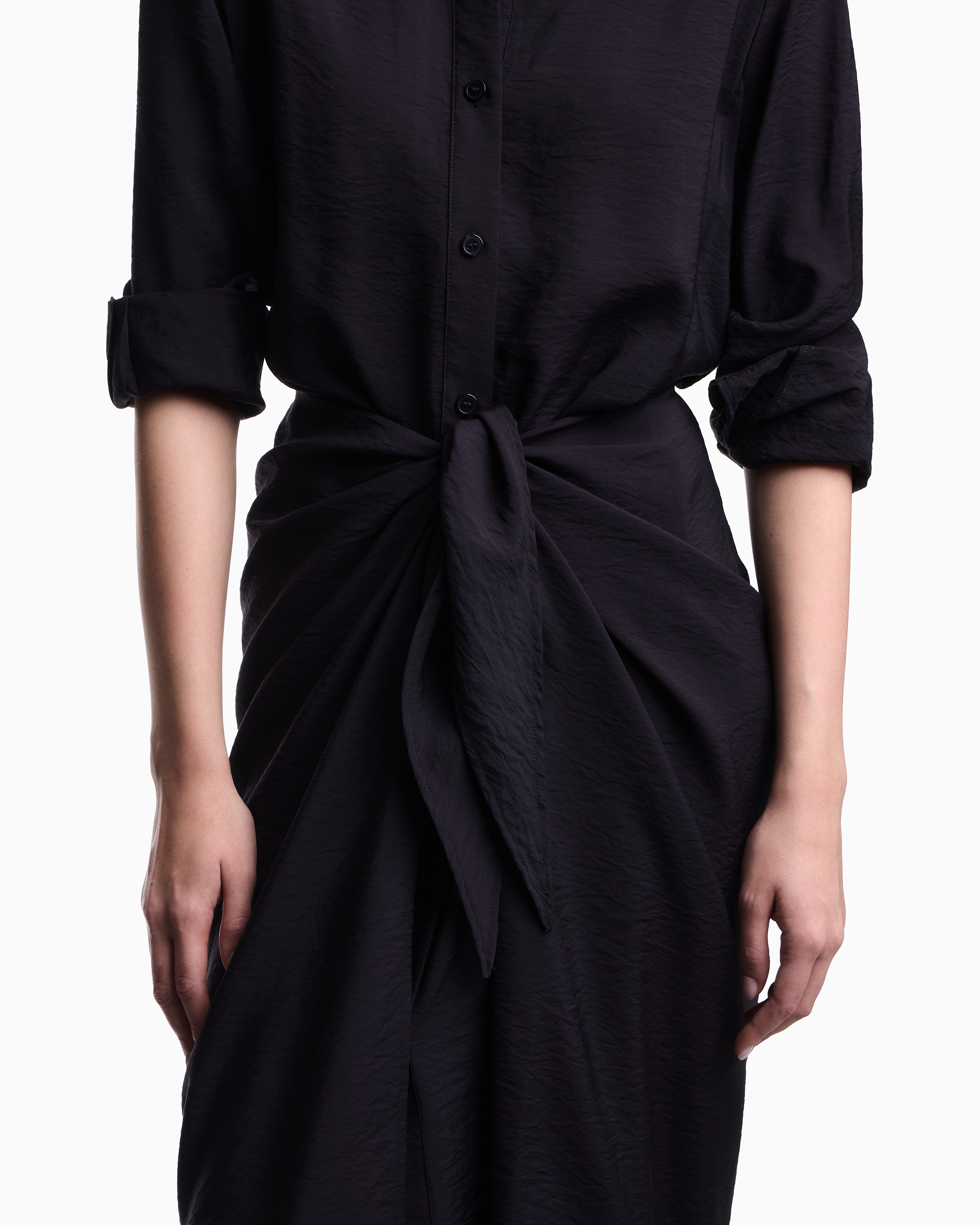 Emporio Armani Two-piece-effect technical rayon dress
