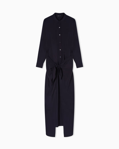 Emporio Armani Two-piece-effect technical rayon dress