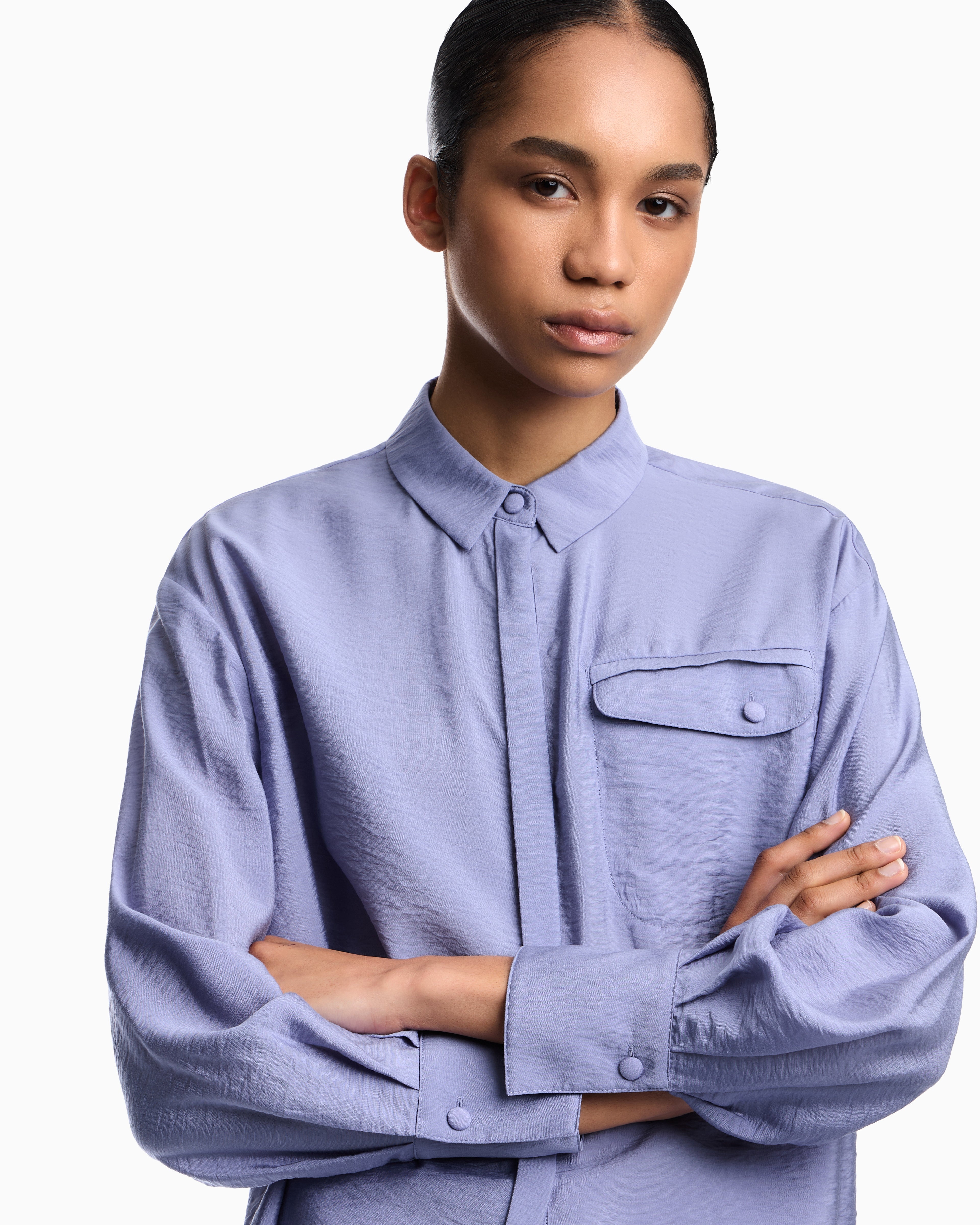 Emporio Armani Technical rayon shirt