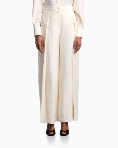 Emporio Armani Wide-leg trousers in technical rayon