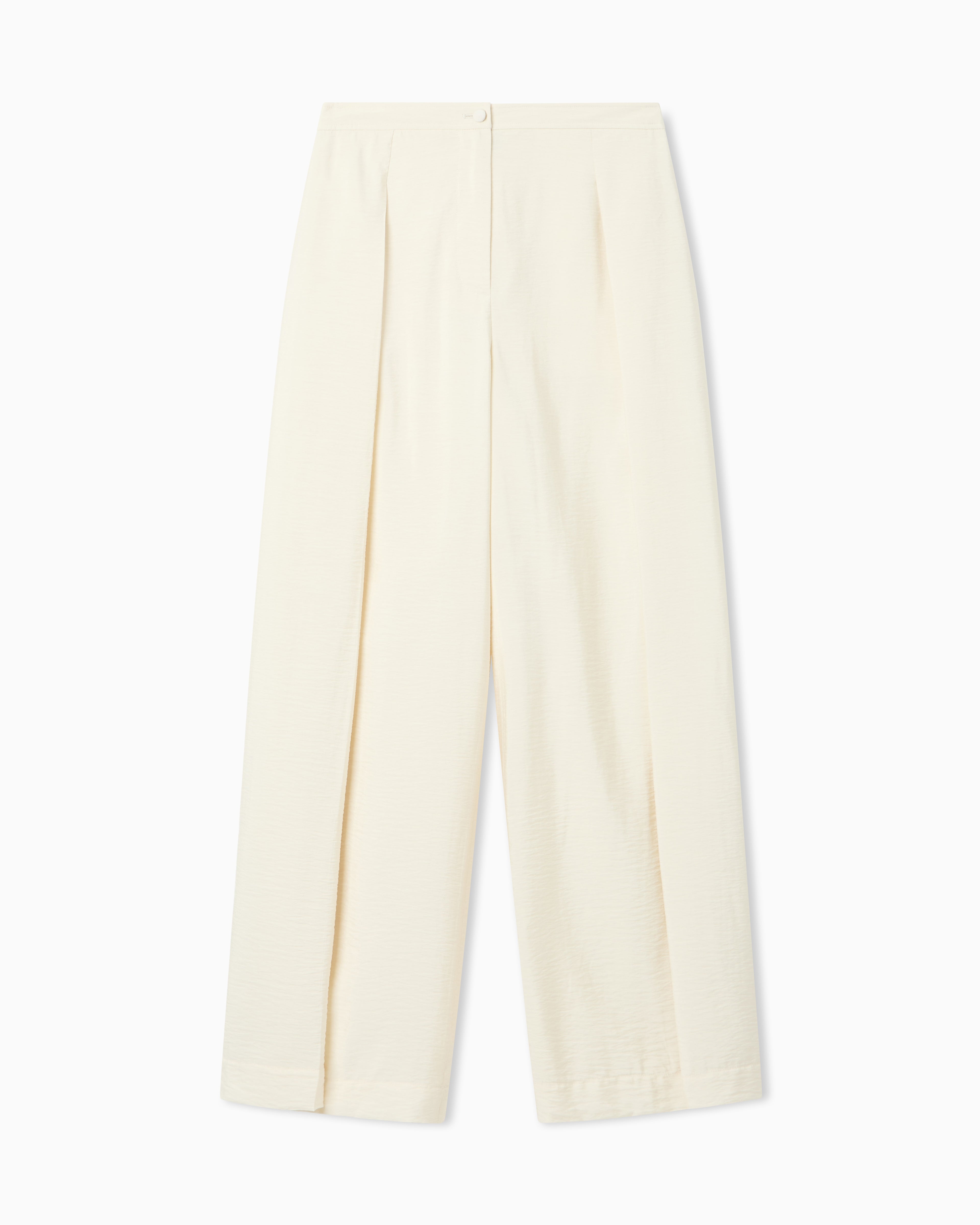 Emporio Armani Wide-leg trousers in technical rayon