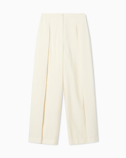 Emporio Armani Wide-leg trousers in technical rayon