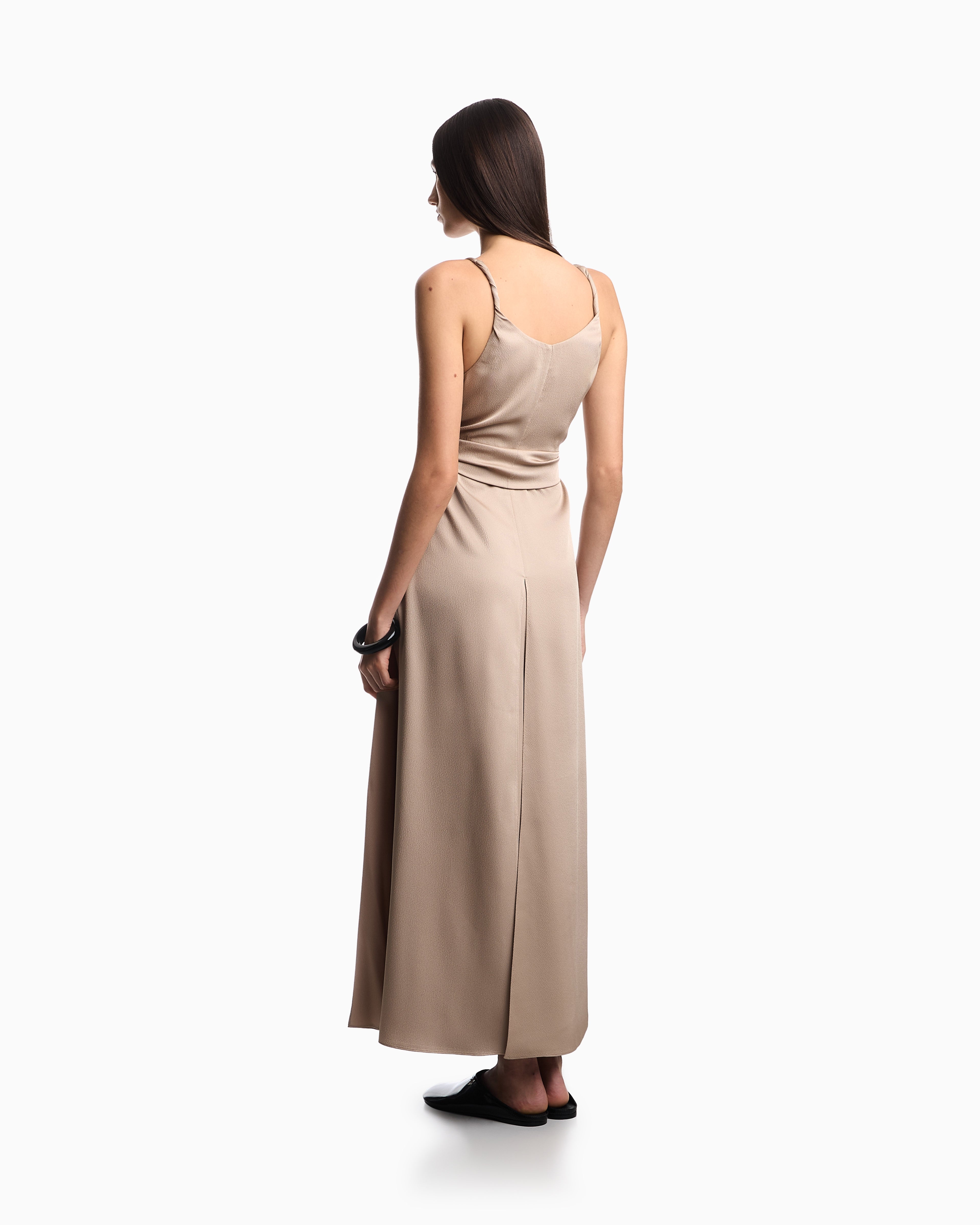 Emporio Armani Twill crêpe sash dress