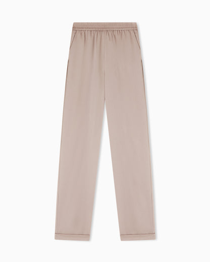 Emporio Armani Twill crêpe trousers with elasticated waist