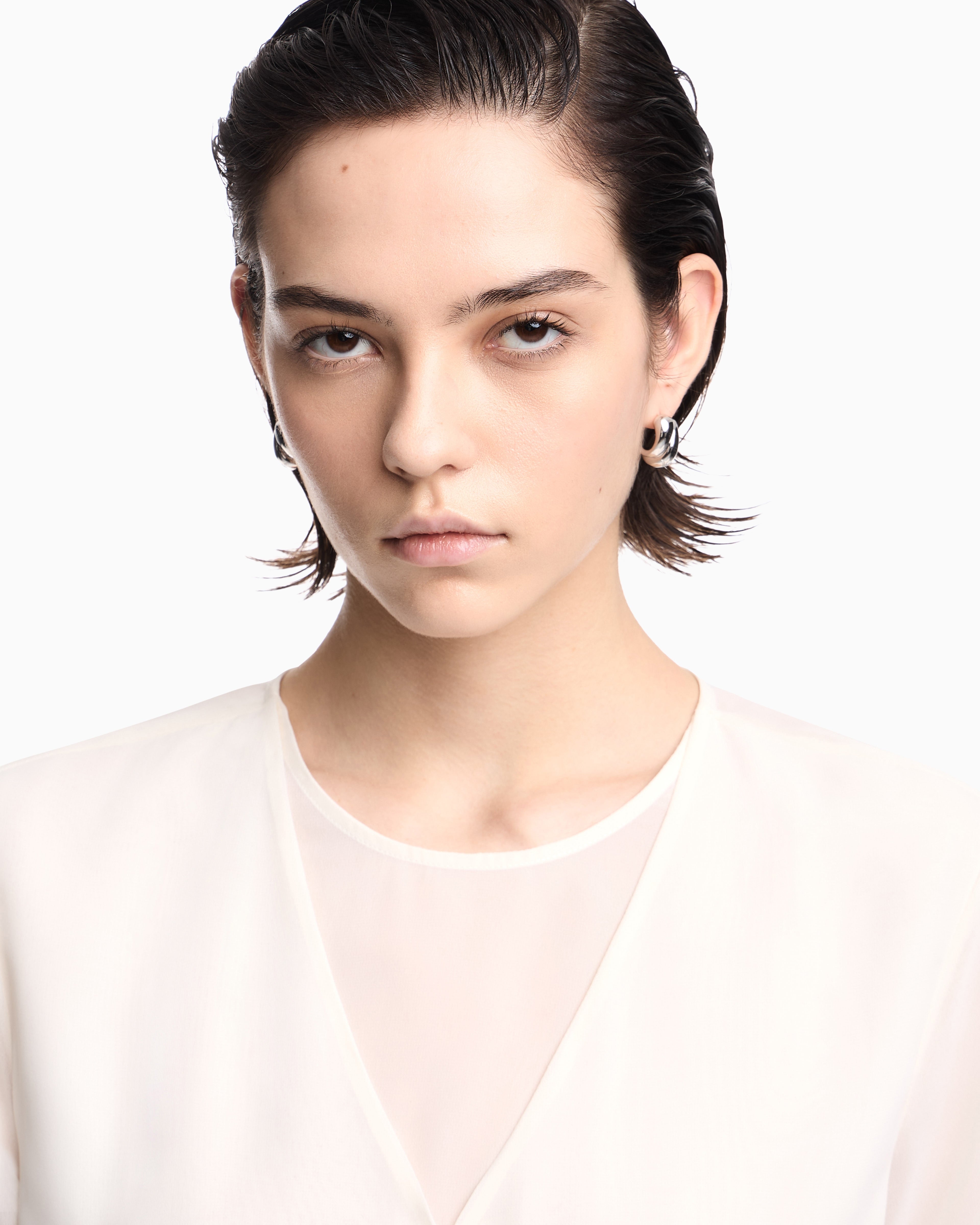 Emporio Armani Two-piece technical georgette blouse