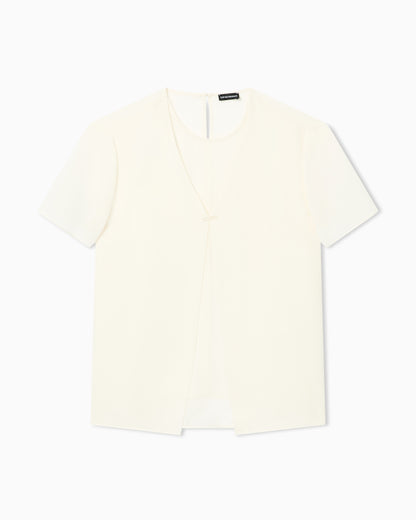 Emporio Armani Two-piece technical georgette blouse