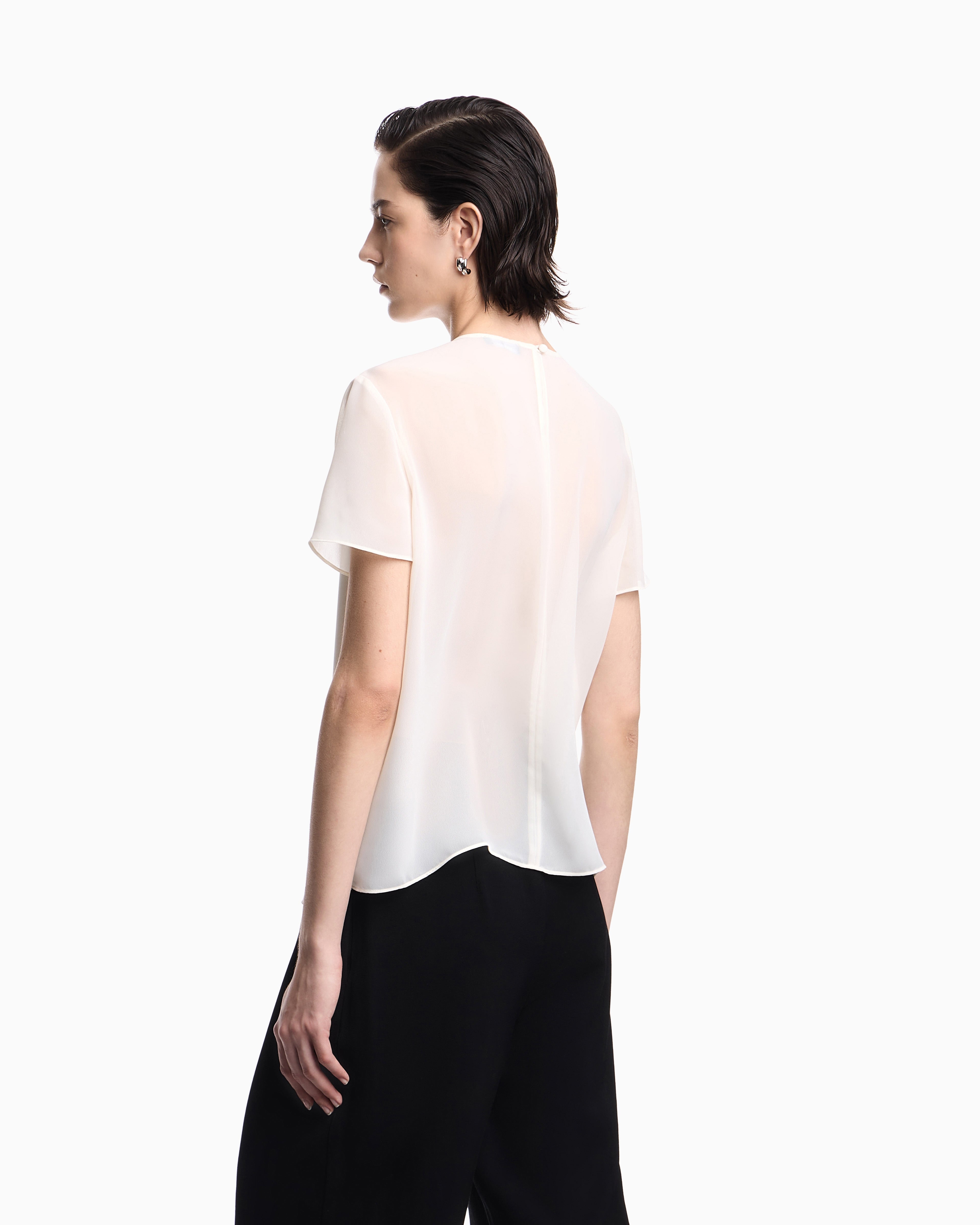 Emporio Armani Two-piece technical georgette blouse