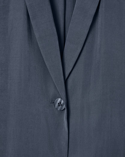 Emporio Armani Washed twill single-breasted jacket with shawl collar