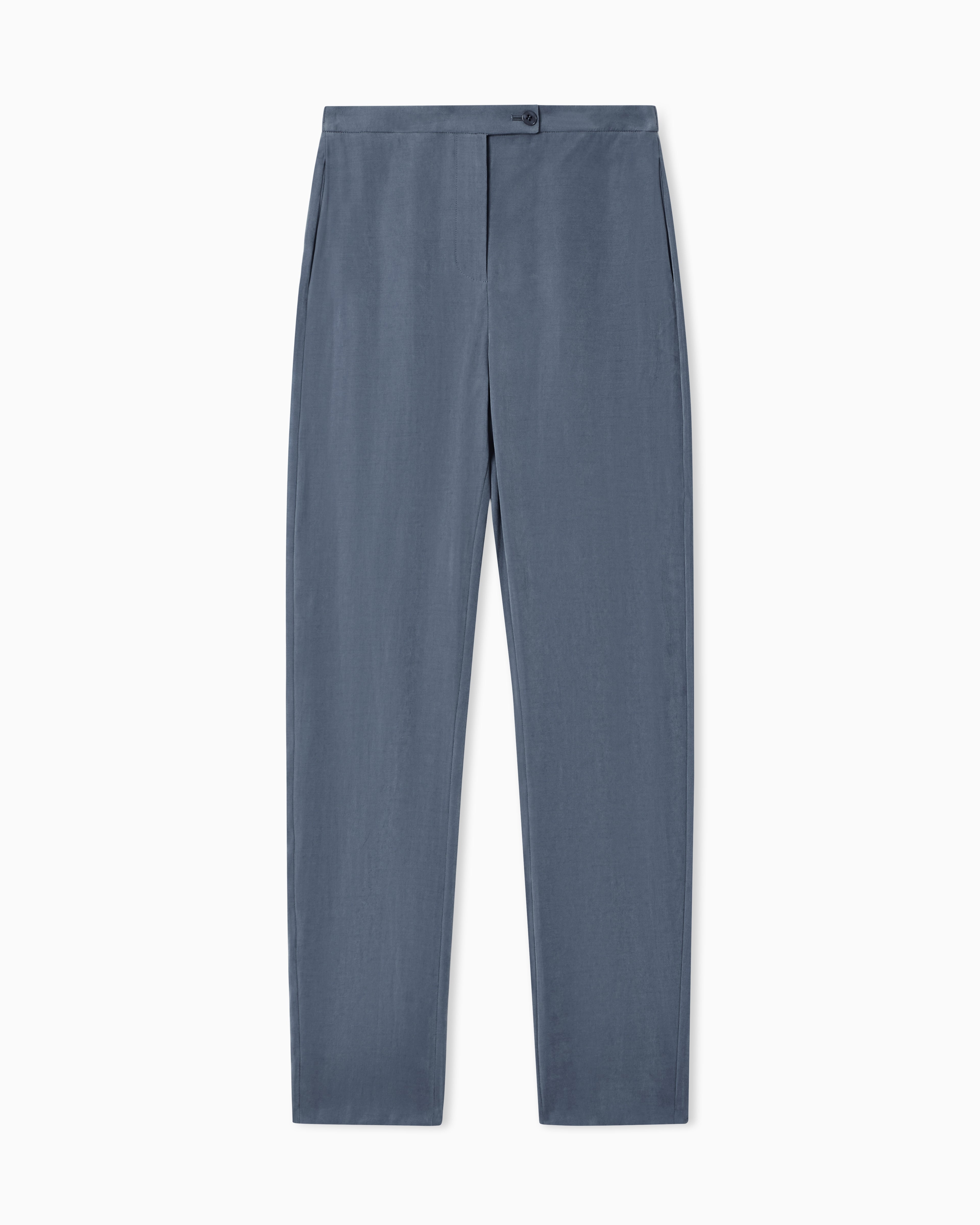 Emporio Armani Washed modal twill trousers