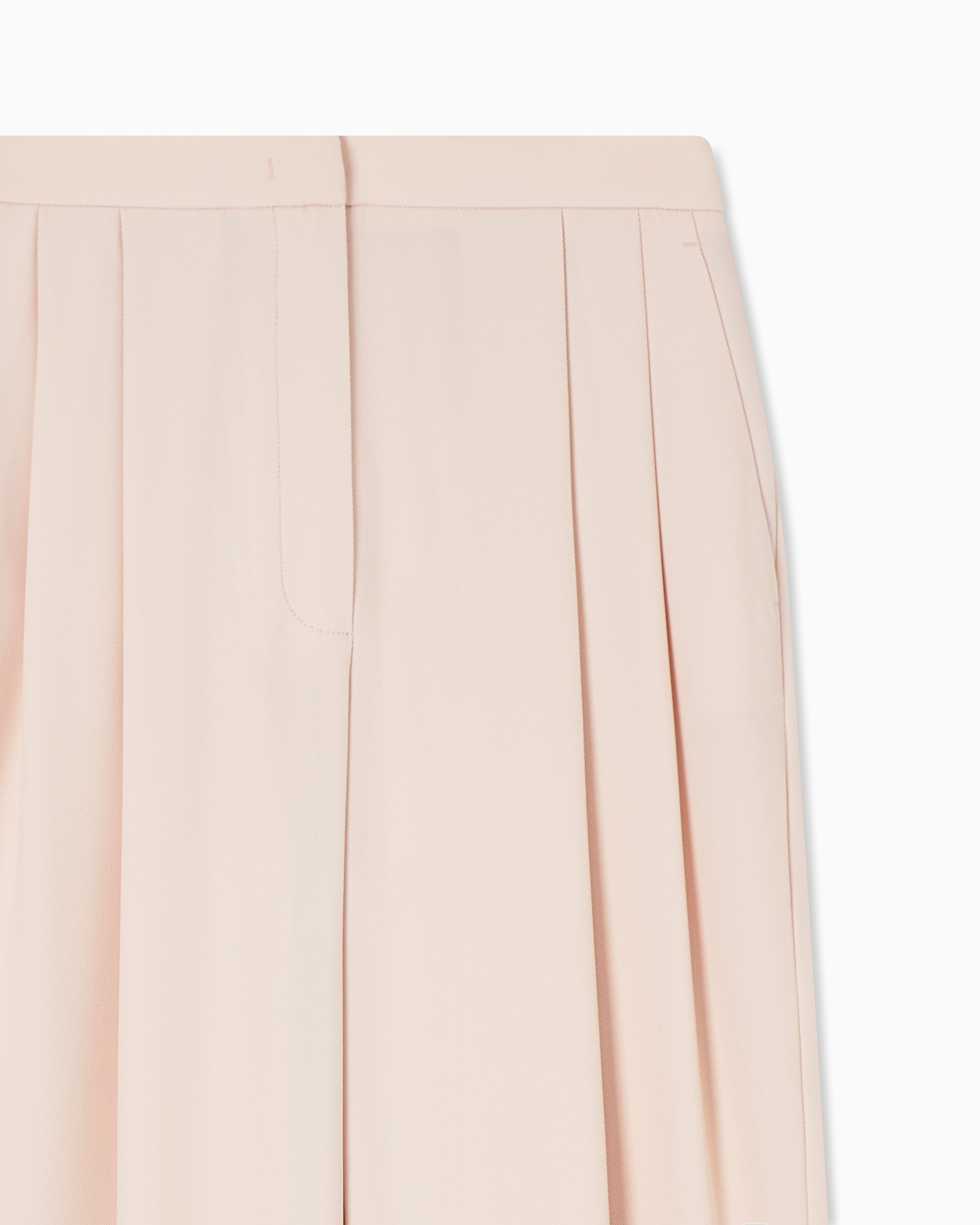 Emporio Armani Technical gabardine trousers with pleats