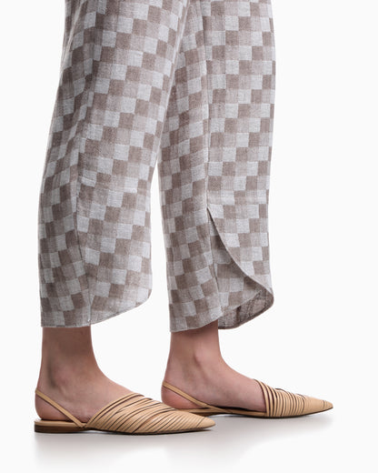 Emporio Armani Check linen gauze trousers