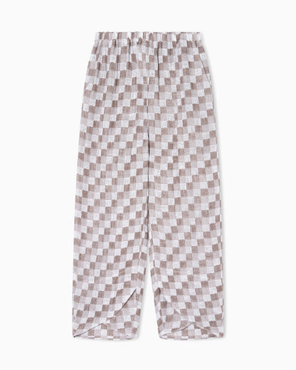 Emporio Armani Check linen gauze trousers