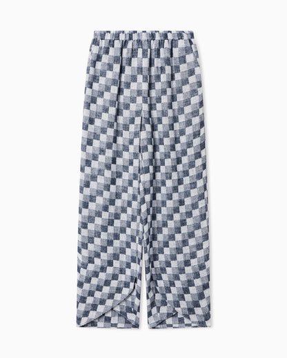 Emporio Armani Check linen gauze trousers