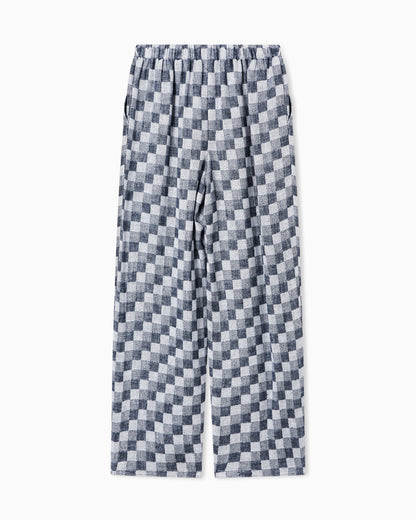 Emporio Armani Check linen gauze trousers