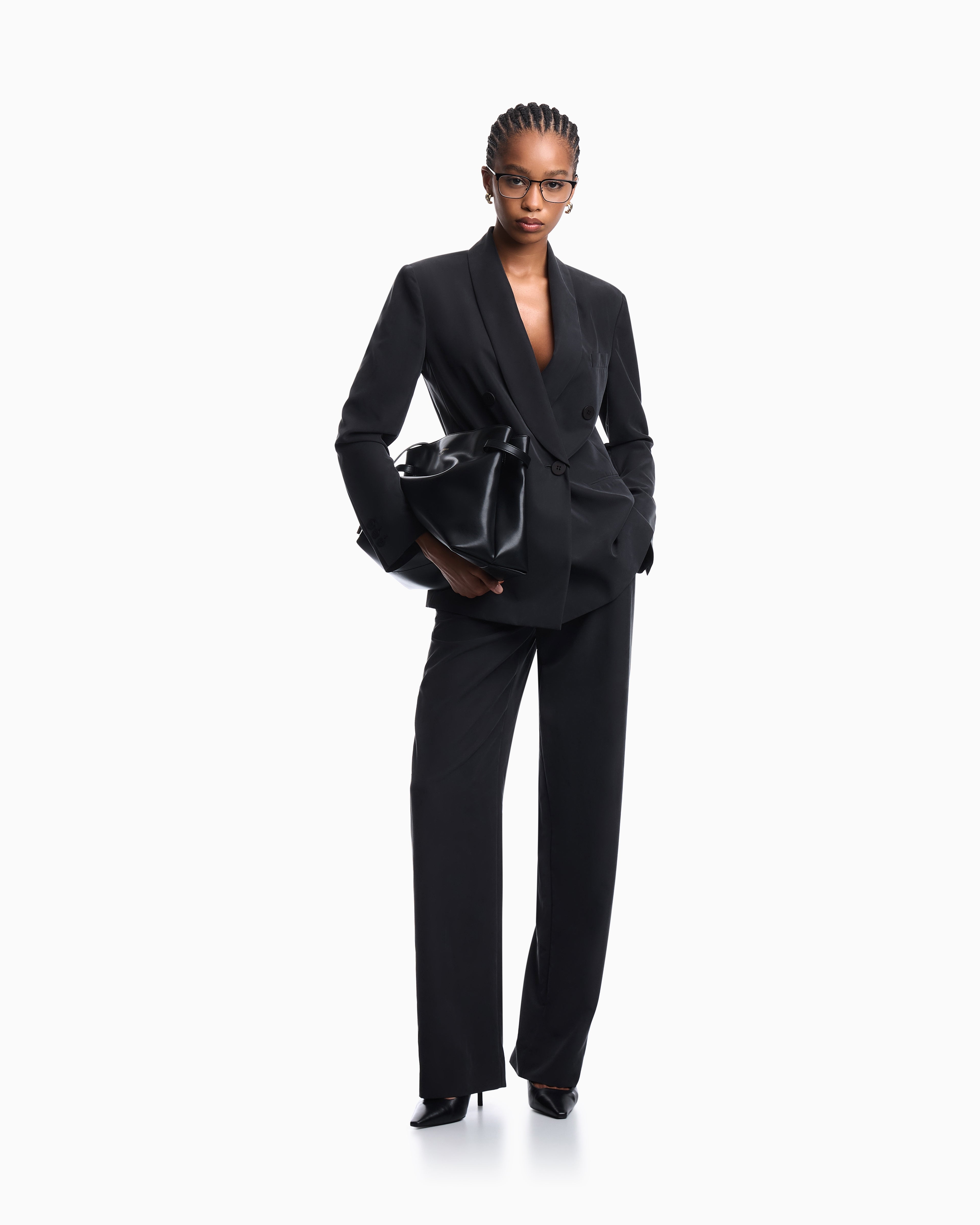 Emporio Armani Crepe palazzo trousers