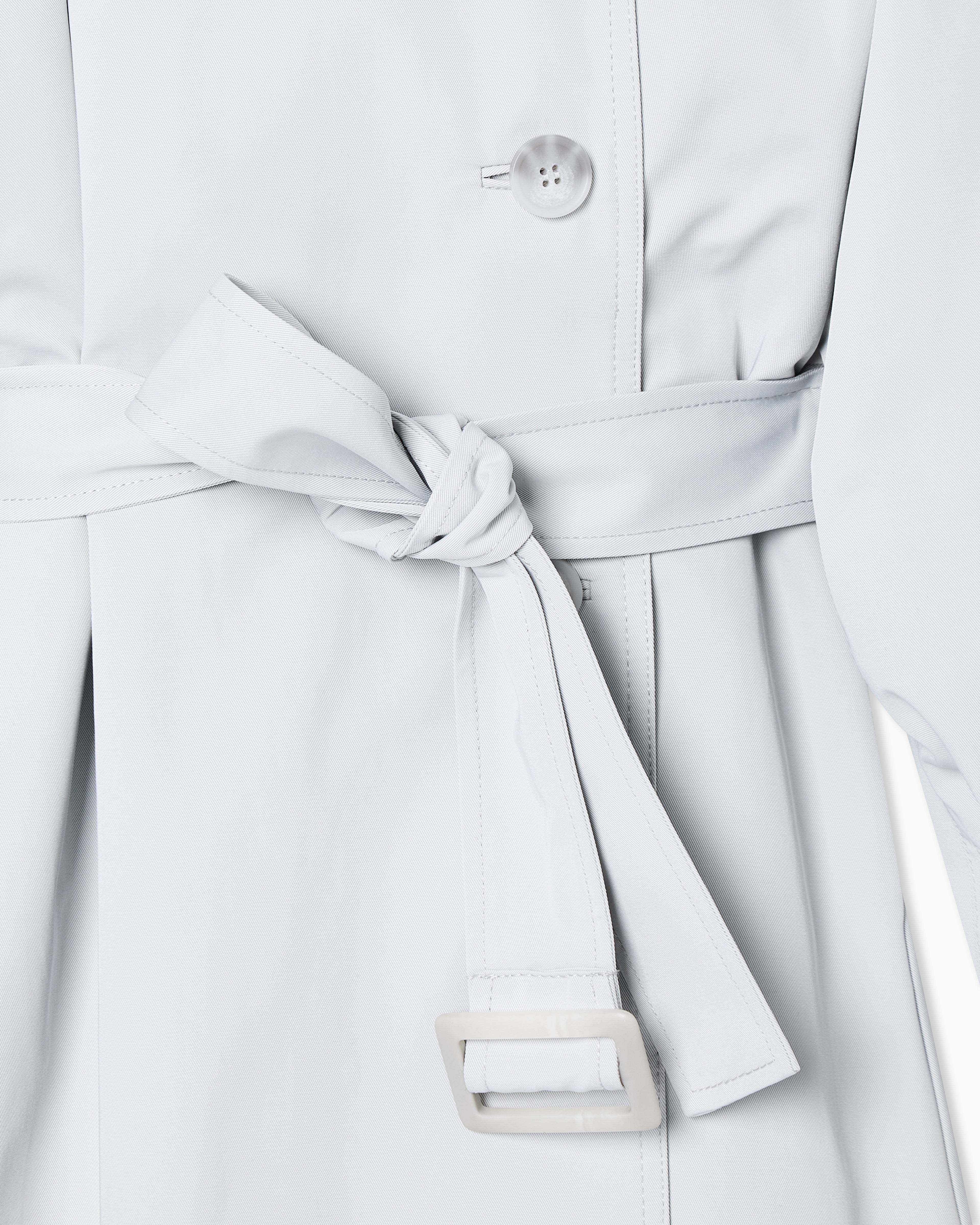 Emporio Armani Two-piece effect trench coat in water-repellent technical cotton